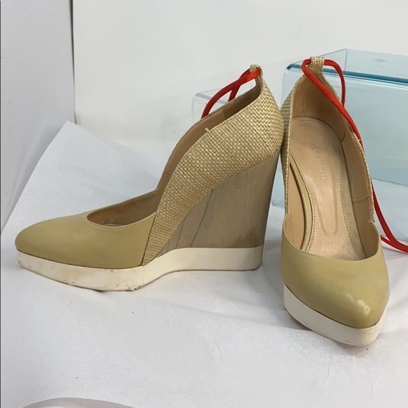 Jil Sander Sz 37 Beige Nude Wedge Shoes - Picture 6 of 9